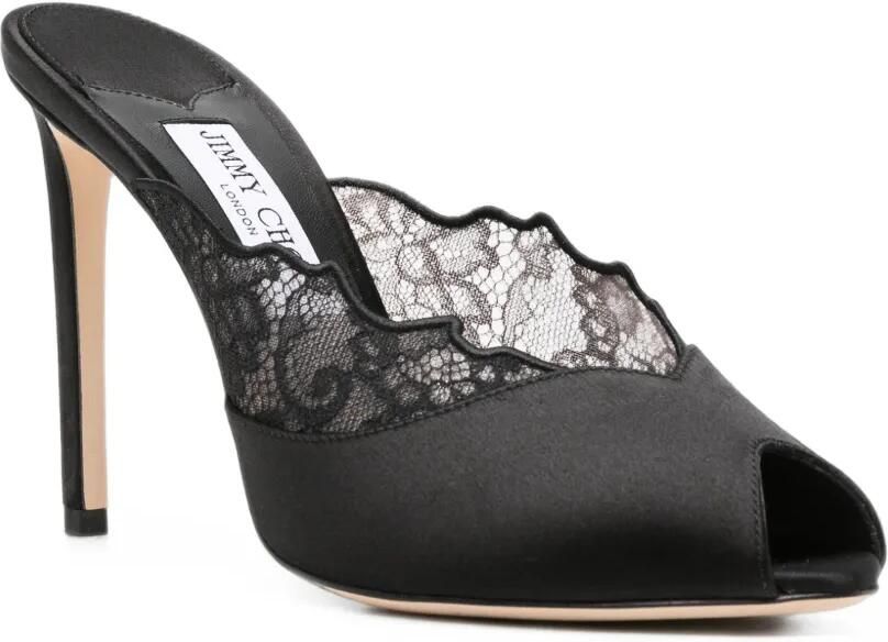 Jimmy Choo Brigitte 100 muiltjes Zwart