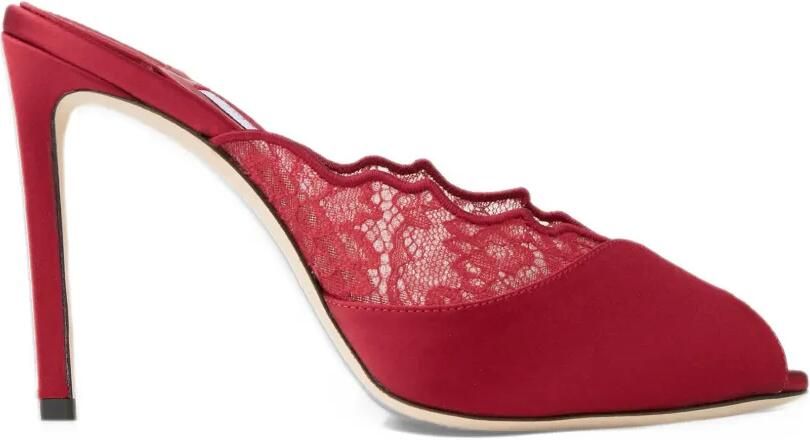 Jimmy Choo Brigitte 100 mules Rood