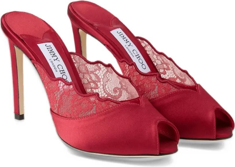 Jimmy Choo Brigitte 100 mules Rood - Foto 2
