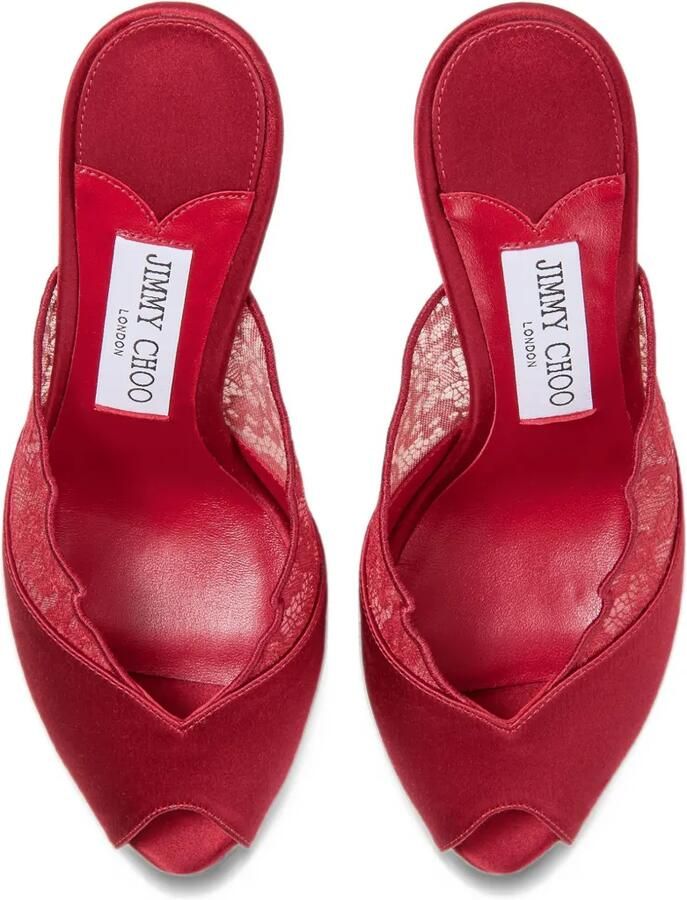 Jimmy Choo Brigitte 100 mules Rood - Foto 3