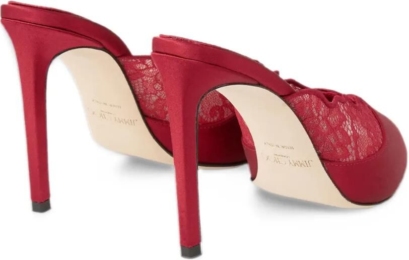 Jimmy Choo Brigitte 100 mules Rood - Foto 4
