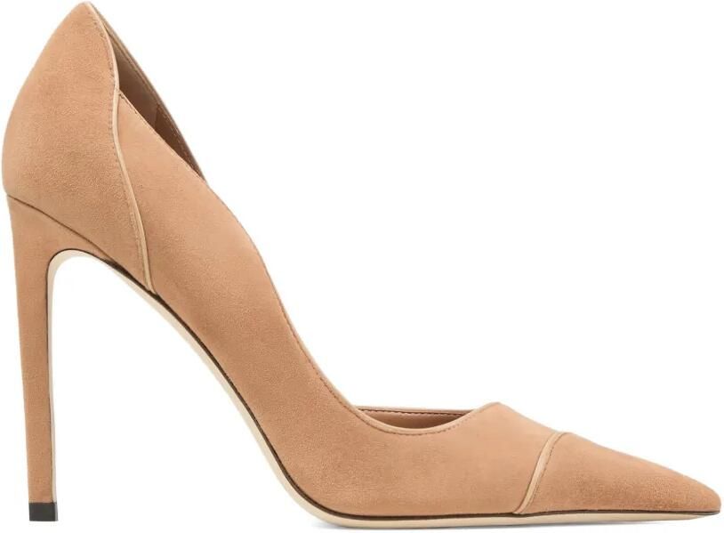 Jimmy Choo Brigitte 100 toffee en chai suède en nappaleren pumps Beige
