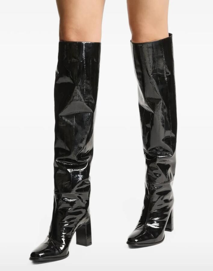 Jimmy Choo Caly over the knee 85 Zwart - Foto 4