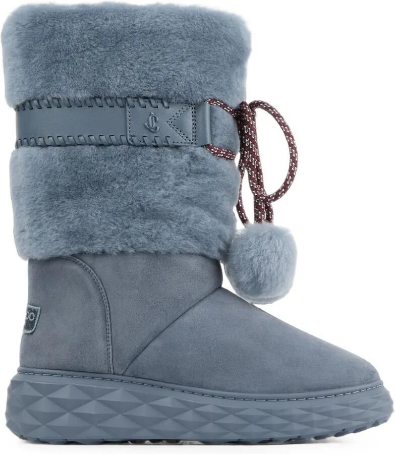 Jimmy Choo Cobi laarzen met lammy afwerking Blauw