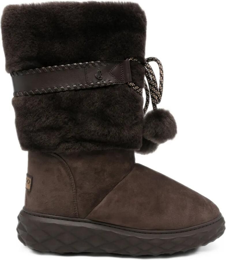 Jimmy Choo Cobi lammy knielaarzen Bruin
