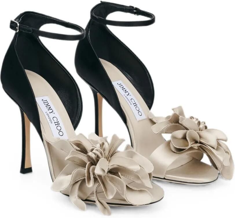 Jimmy Choo Coko sandalen verfraaid met bloemen en enkelbandje Zwart - Foto 4