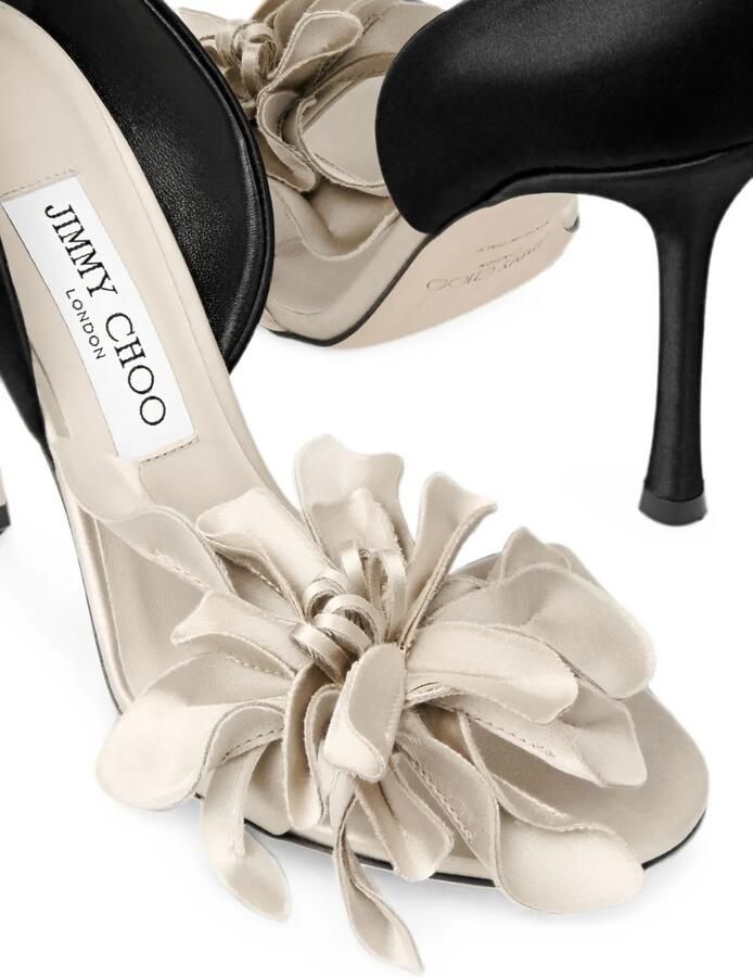 Jimmy Choo Coko sandalen verfraaid met bloemen en enkelbandje Zwart - Foto 3