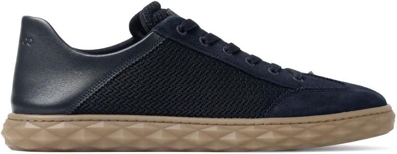 Jimmy Choo Diamond flex midnight leren mix en air mesh low-top sneakers met textuur Blauw
