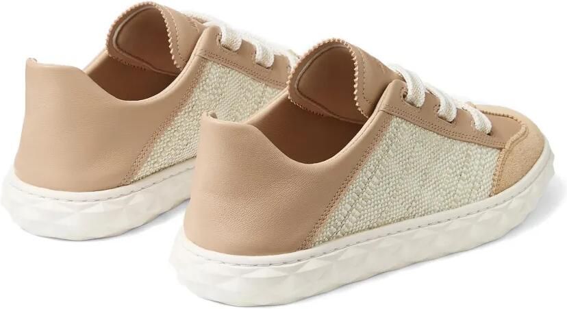 Jimmy Choo Diamond Light Flex leren sneakers met raffia-effect Beige - Foto 5