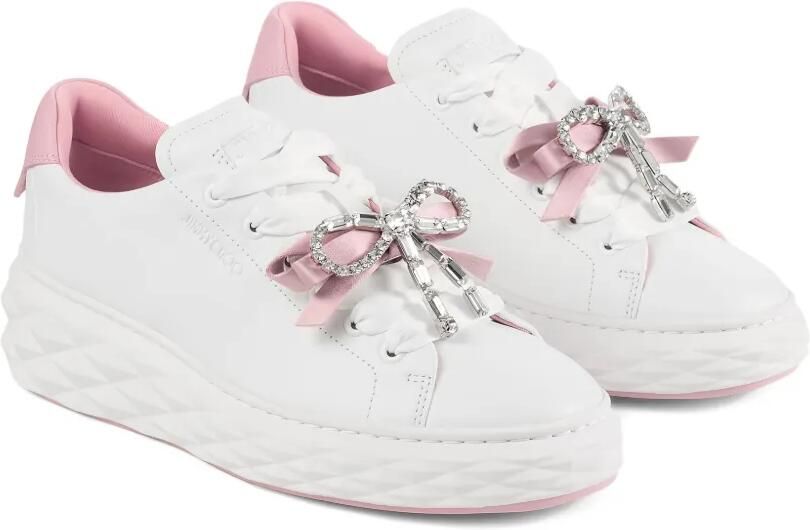 Jimmy Choo Diamond Light Maxi F sneakers met kristallen strik Wit - Foto 4