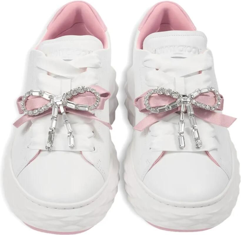 Jimmy Choo Diamond Light Maxi F sneakers met kristallen strik Wit - Foto 2