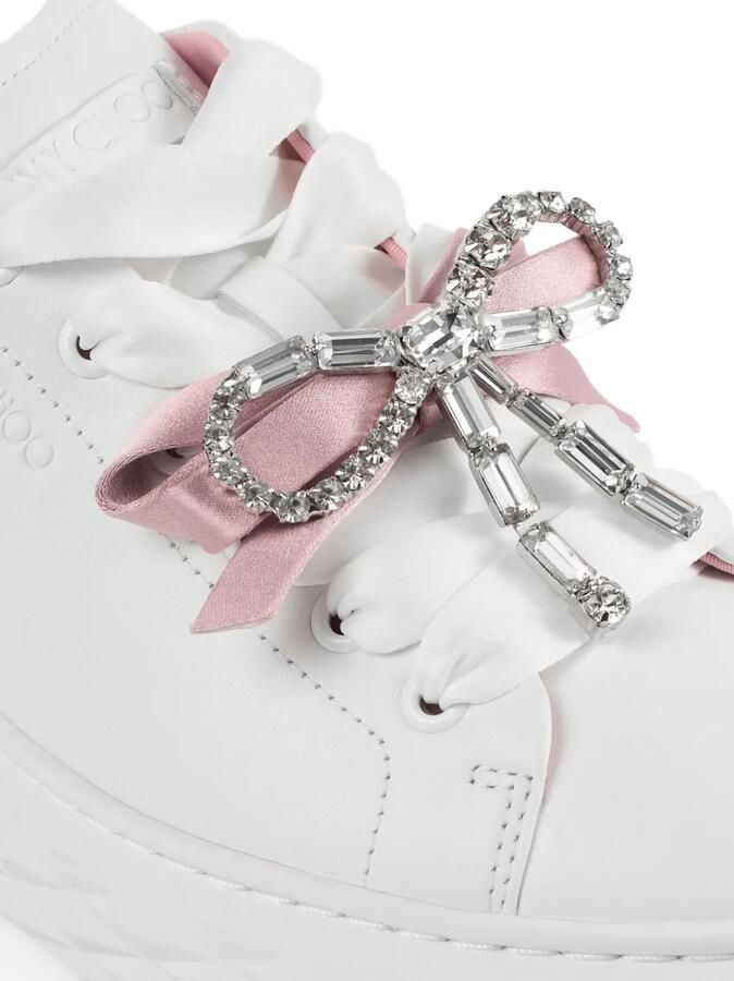 Jimmy Choo Diamond Light Maxi F sneakers met kristallen strik Wit - Foto 3
