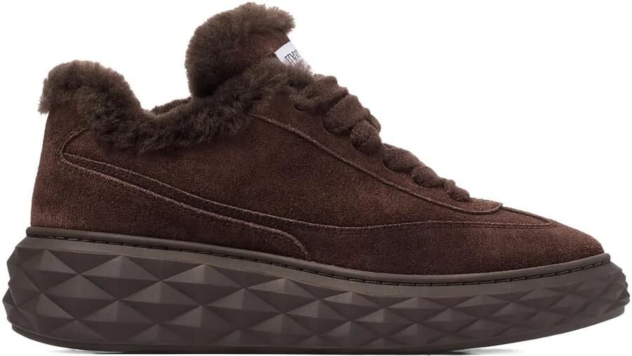 Jimmy Choo Diamond Maxi Retro F suède sneakers Bruin