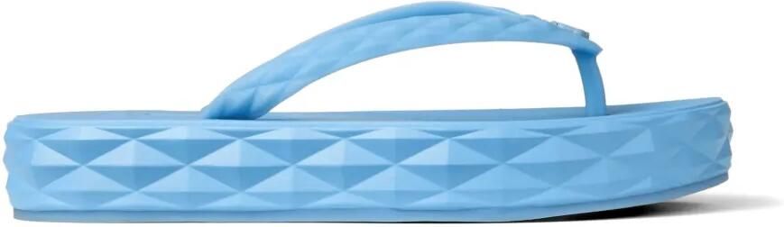 Jimmy Choo Diamond teenslippers met plateauzool Blauw