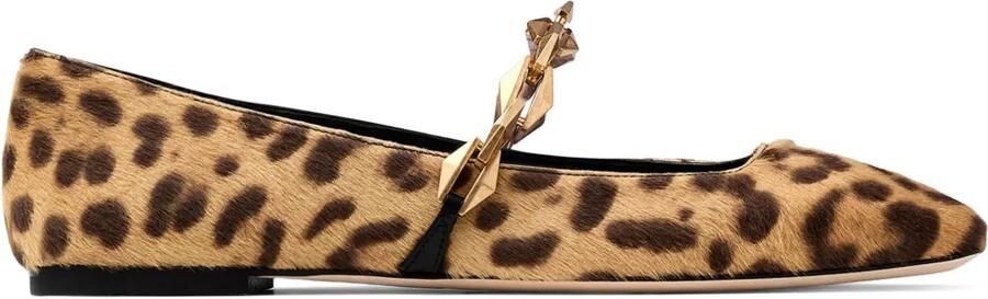 Jimmy Choo Diamond Tilda ballerina's Beige