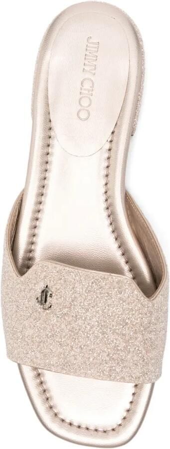 Jimmy Choo Dina sandalen met glitter Beige - Foto 2