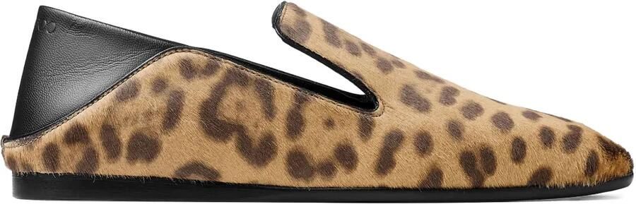 Jimmy Choo Eliot slippers met luipaardprint Beige