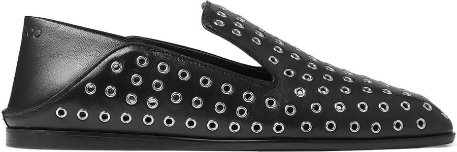 Jimmy Choo Eliot slippers met ringlets Zwart