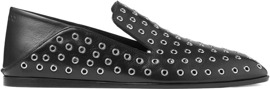 Jimmy Choo Eliot slippers met ringlets Zwart