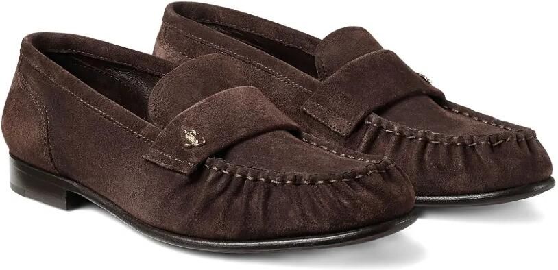 Jimmy Choo Ellis suède loafers Bruin - Foto 4