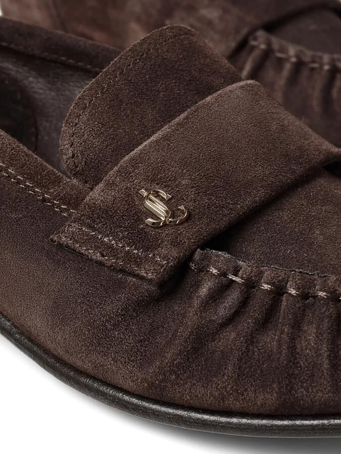 Jimmy Choo Ellis suède loafers Bruin - Foto 3