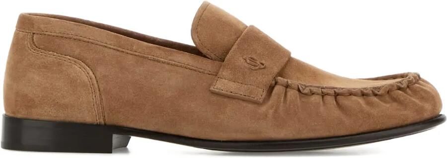 Jimmy Choo Ellis suède loafers met penny bandje Bruin