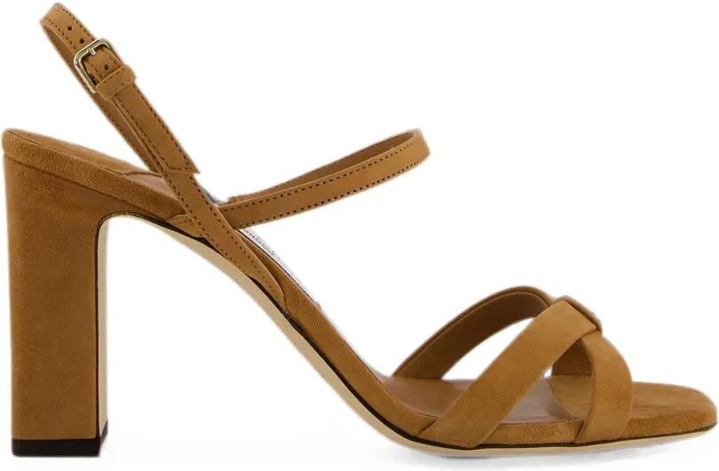 Jimmy Choo Elsy 85 sandalen met blokhak Bruin
