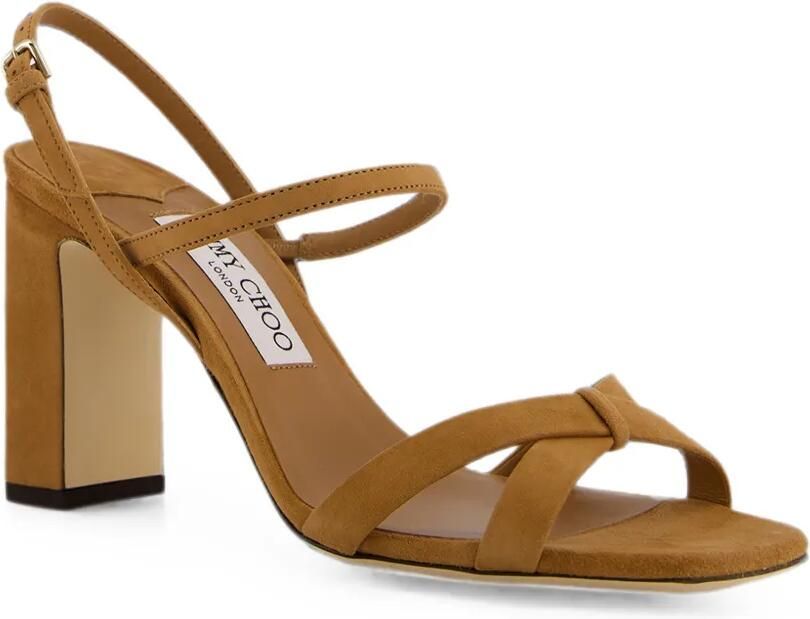 Jimmy Choo Elsy 85 sandalen met blokhak Bruin - Foto 3