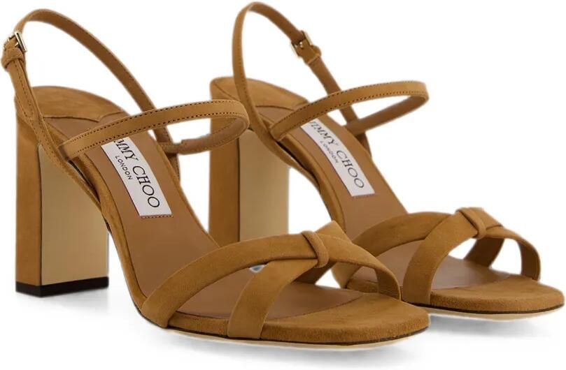 Jimmy Choo Elsy 85 sandalen met blokhak Bruin - Foto 5