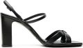 Jimmy Choo Elsy 85 zwarte nappa leren sandalen met blokhak - Zwart