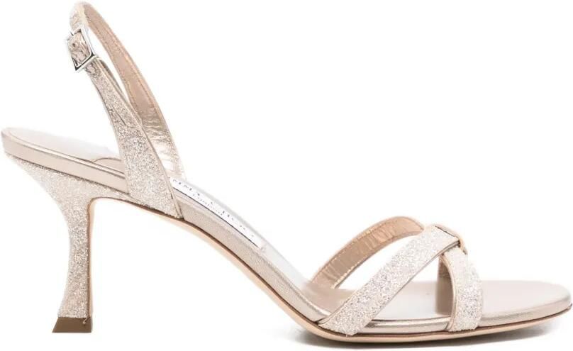 Jimmy Choo Elsy sandalen met glitterbandje Goud