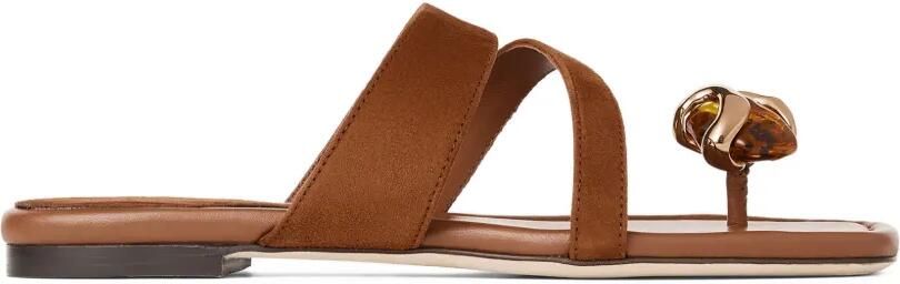 Jimmy Choo Emeri Stone sandalen met platte zool Bruin