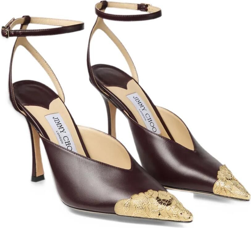 Jimmy Choo Faiz 100 pumps Bruin - Foto 4