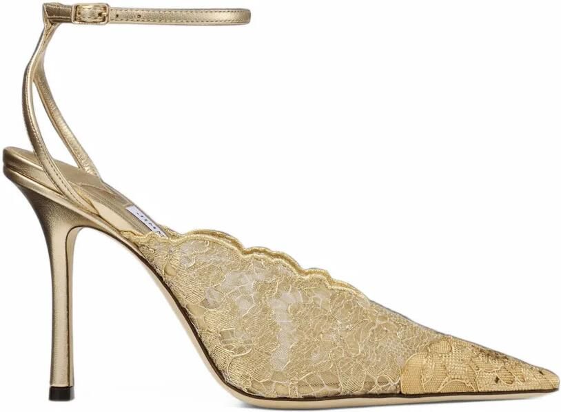 Jimmy Choo Faiz 100 pumps Goud