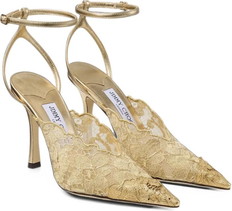 Jimmy Choo Faiz 100 pumps Goud - Foto 2