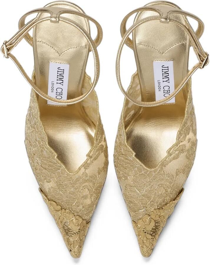 Jimmy Choo Faiz 100 pumps Goud - Foto 4
