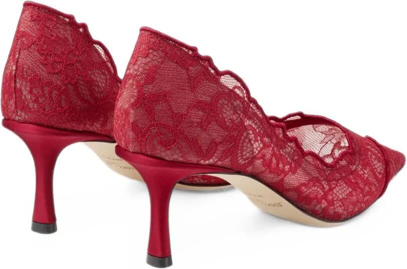 Jimmy Choo Faiz lace-overlay pumps Rood - Foto 5