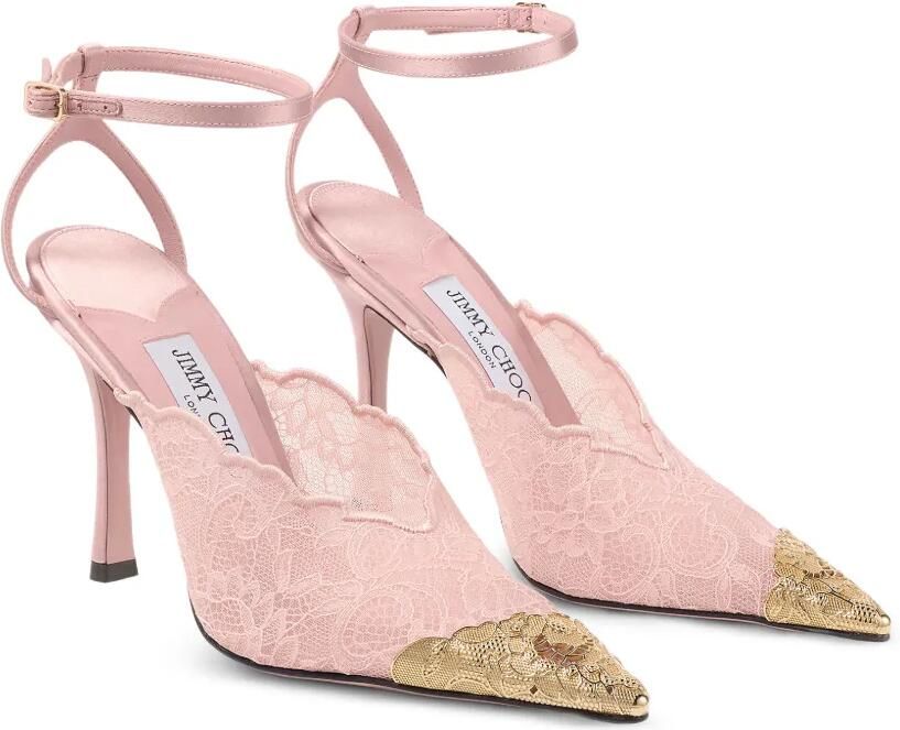 Jimmy Choo Faiz pumps met kant Roze - Foto 4