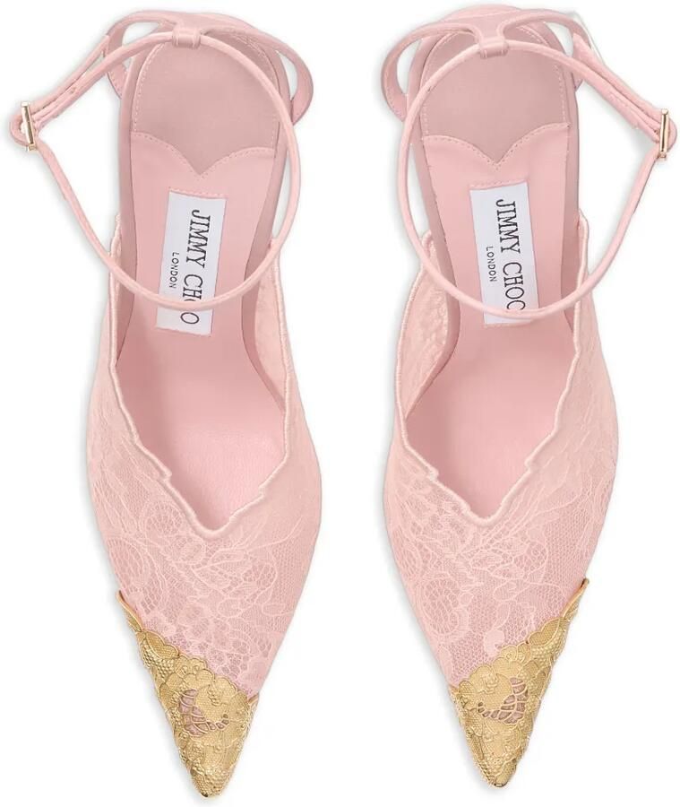 Jimmy Choo Faiz pumps met kant Roze - Foto 2