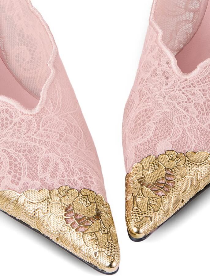 Jimmy Choo Faiz pumps met kant Roze - Foto 3