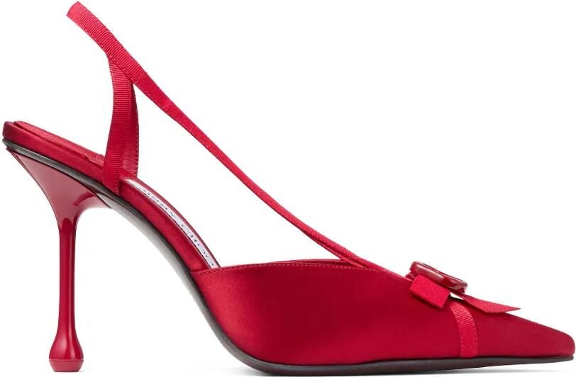 Jimmy Choo Faya slingback pumps met strik-detail Rood