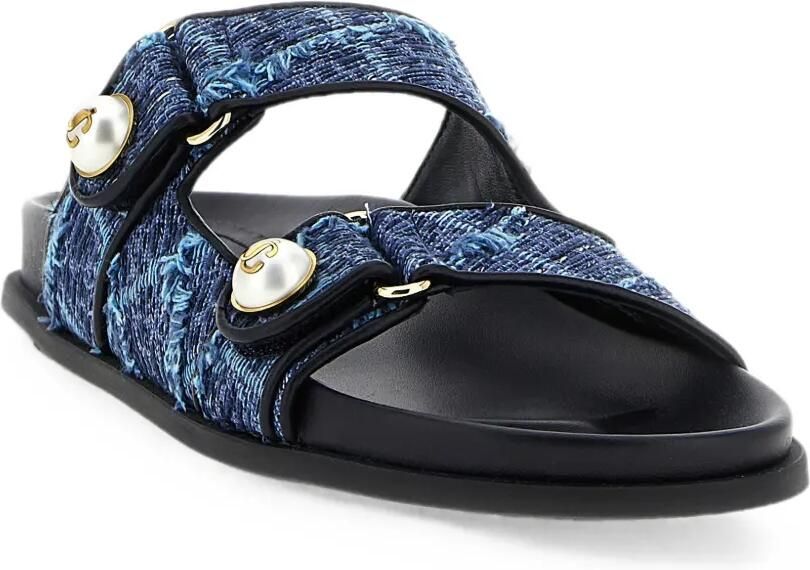 Jimmy Choo Fayence denim sandalen met franje Blauw