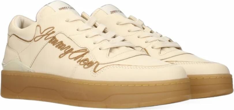Jimmy Choo Florent logo-embroidered sneakers Beige - Foto 4