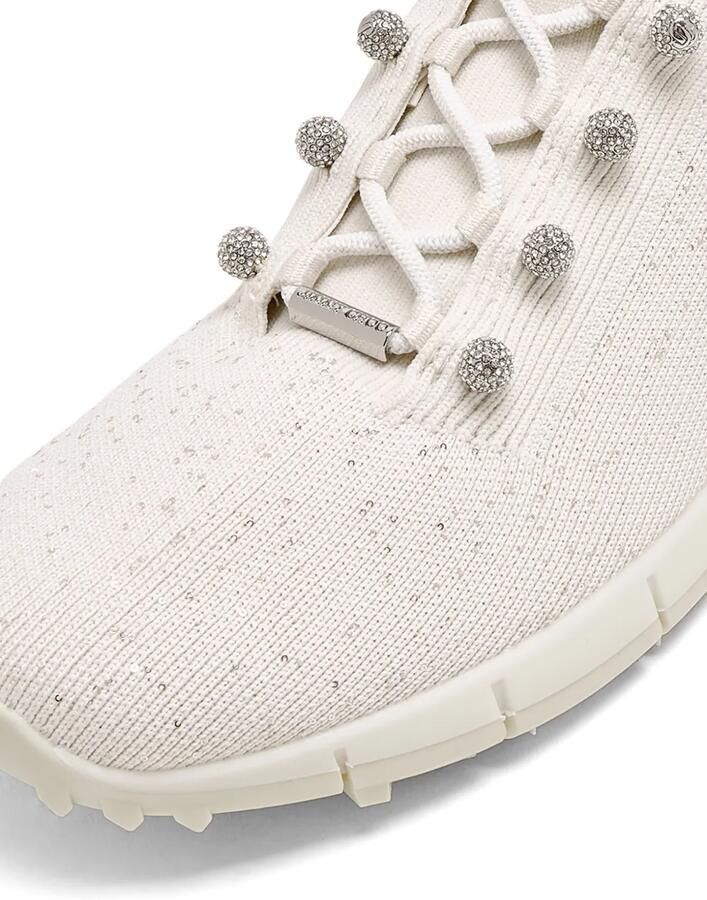 Jimmy Choo Gebreide sneakers verfraaid met kristallen Beige - Foto 2