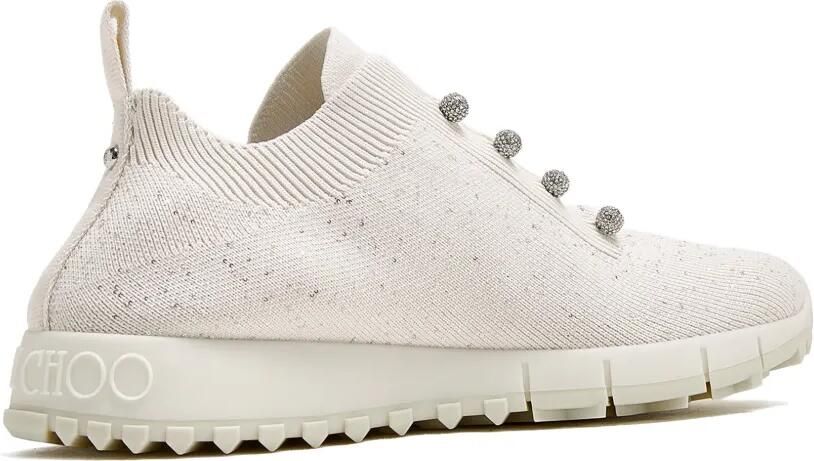 Jimmy Choo Gebreide sneakers verfraaid met kristallen Beige - Foto 4