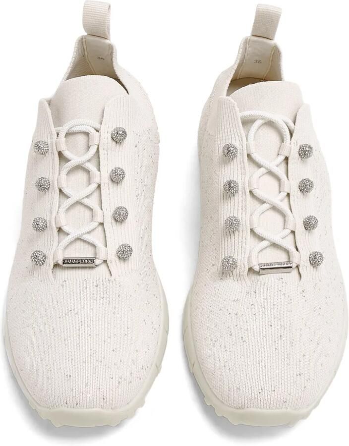 Jimmy Choo Gebreide sneakers verfraaid met kristallen Beige - Foto 3