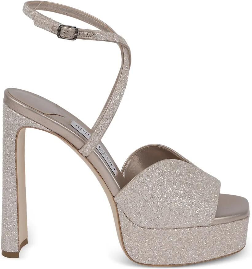 Jimmy Choo Glitter sandalen Beige