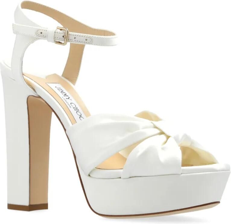 Jimmy Choo Heloise 120 sandalen met plateauzool Wit - Foto 3