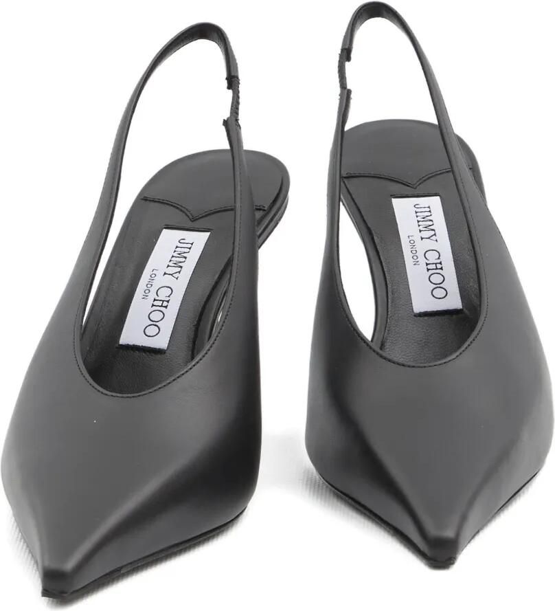 Jimmy Choo Isa leren slingback pumps Zwart