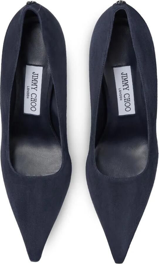 Jimmy Choo Ixia 80 suède pumps met puntige neus Blauw - Foto 3